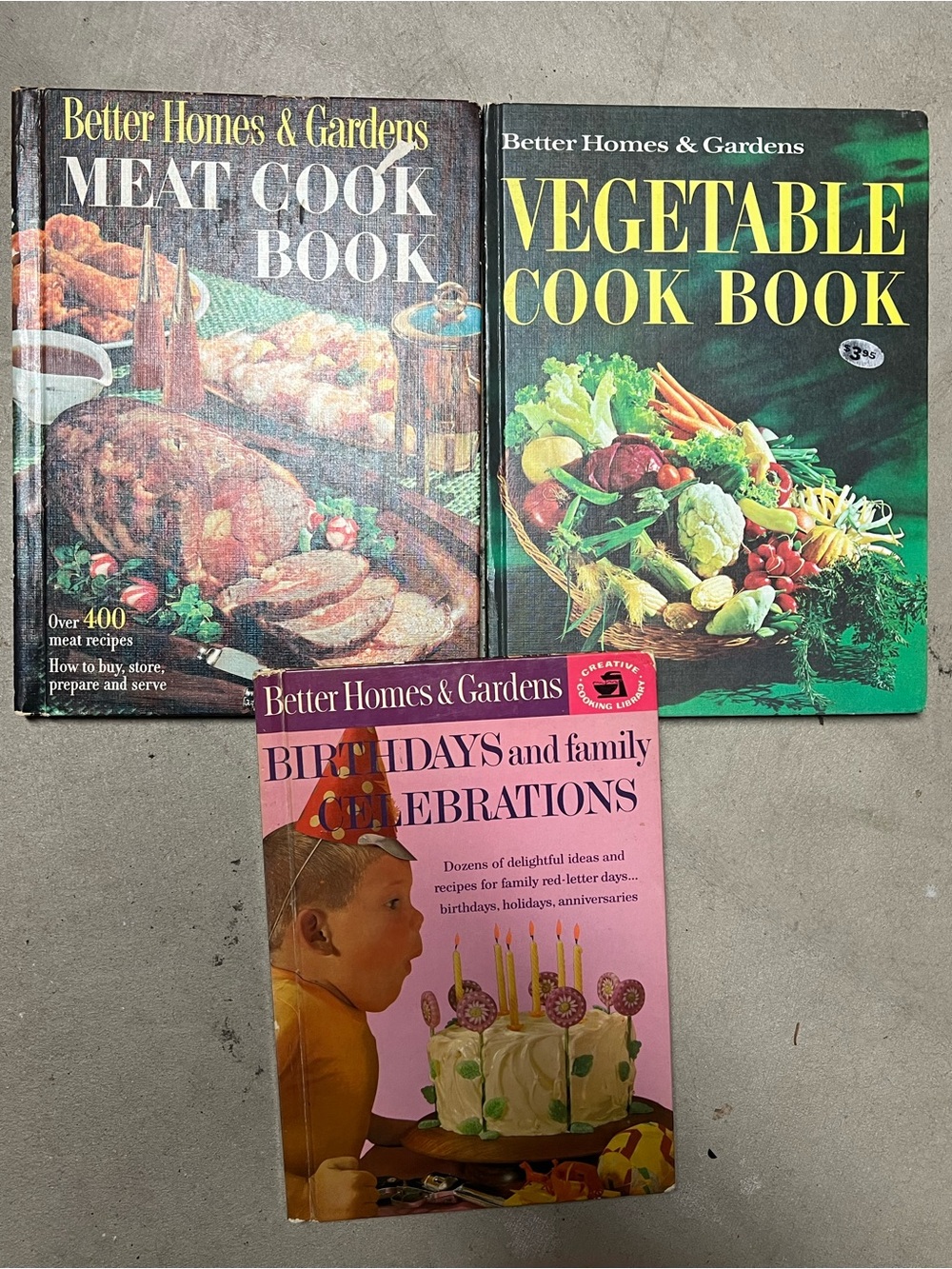 3 Vintage Better Homes And Gardens Cookbooks.